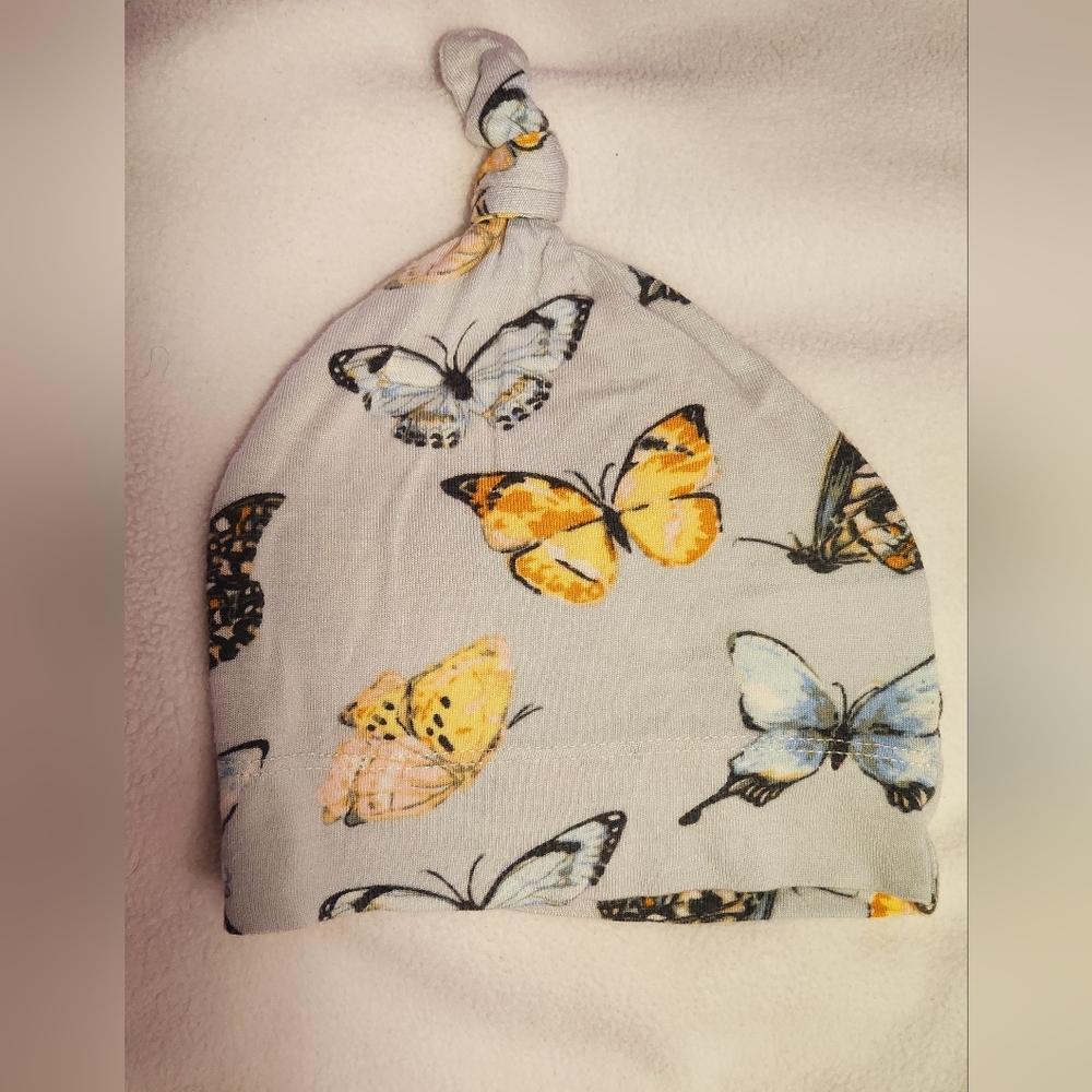 Butterfly Print milkbarn brand baby hat